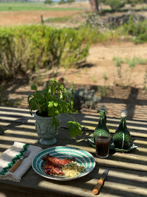 Green Squiggle Dinner Plate