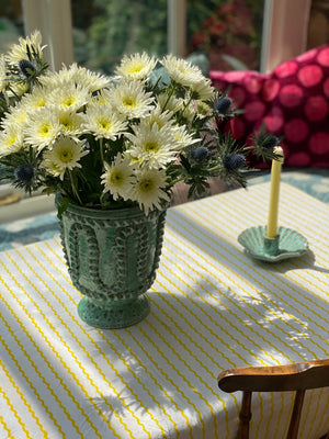 Yellow Squiggle Tablecloth
