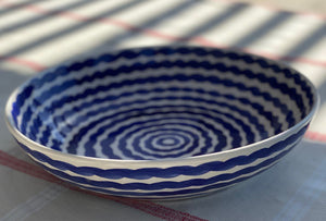Cobalt Squiggle Serving Bowl