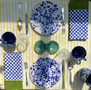 Yellow Squiggle Tablecloth