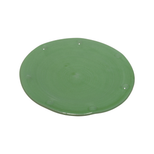 Green Dot Dessert Plate