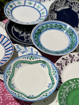 Caterpillar Blue Dessert Plate