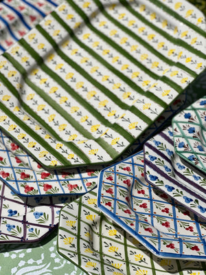 Chita Green and Yellow Platter Medium