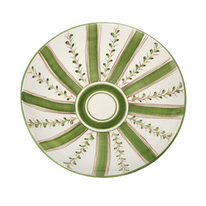 Olive Stripe Serving Bowl