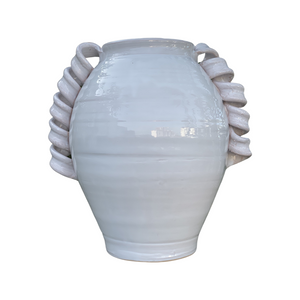 White Twisted Vase
