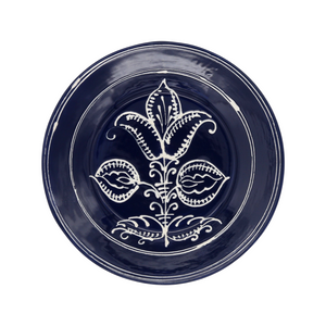 Cobalt Tulip Dessert Plate