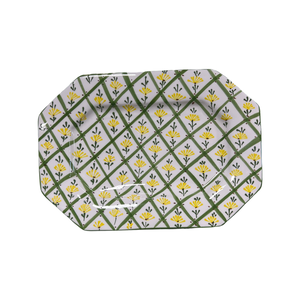 Chita Green and Yellow Platter Small