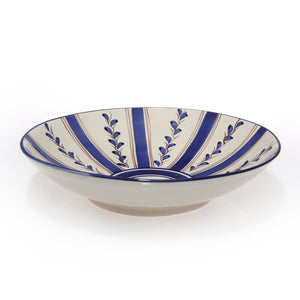 Blue Stripe Serving Bowl