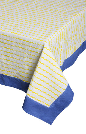 Yellow Squiggle Tablecloth