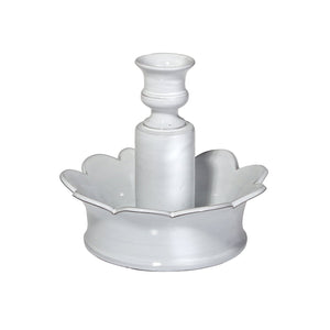 White Scallop Candlestick