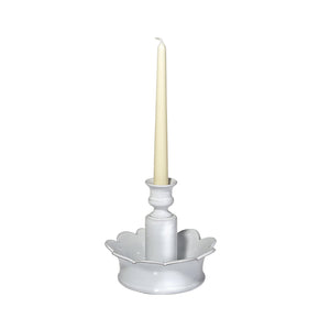 White Scallop Candlestick