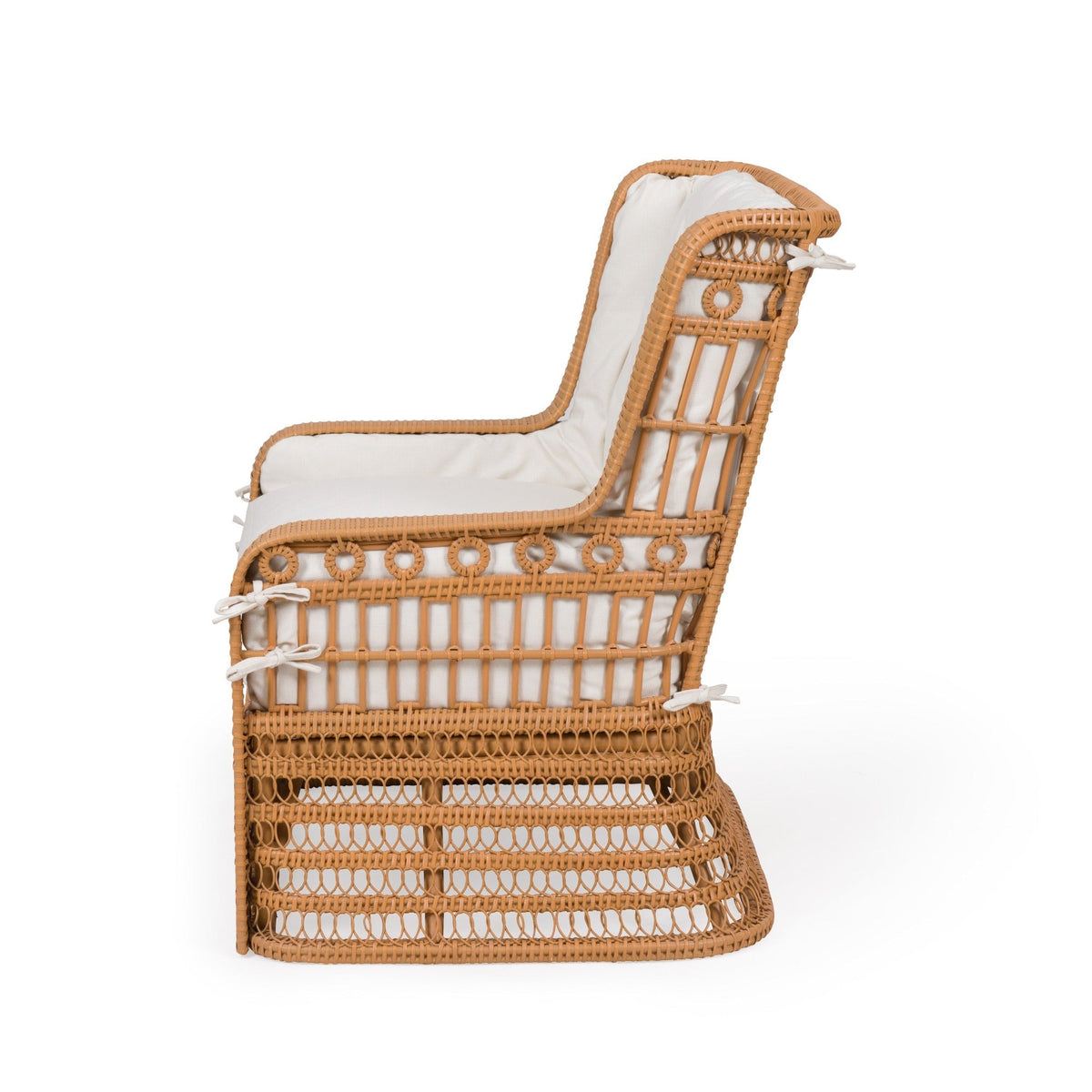 Wicker Kinley Armchair with cushions by Bunny Williams Home