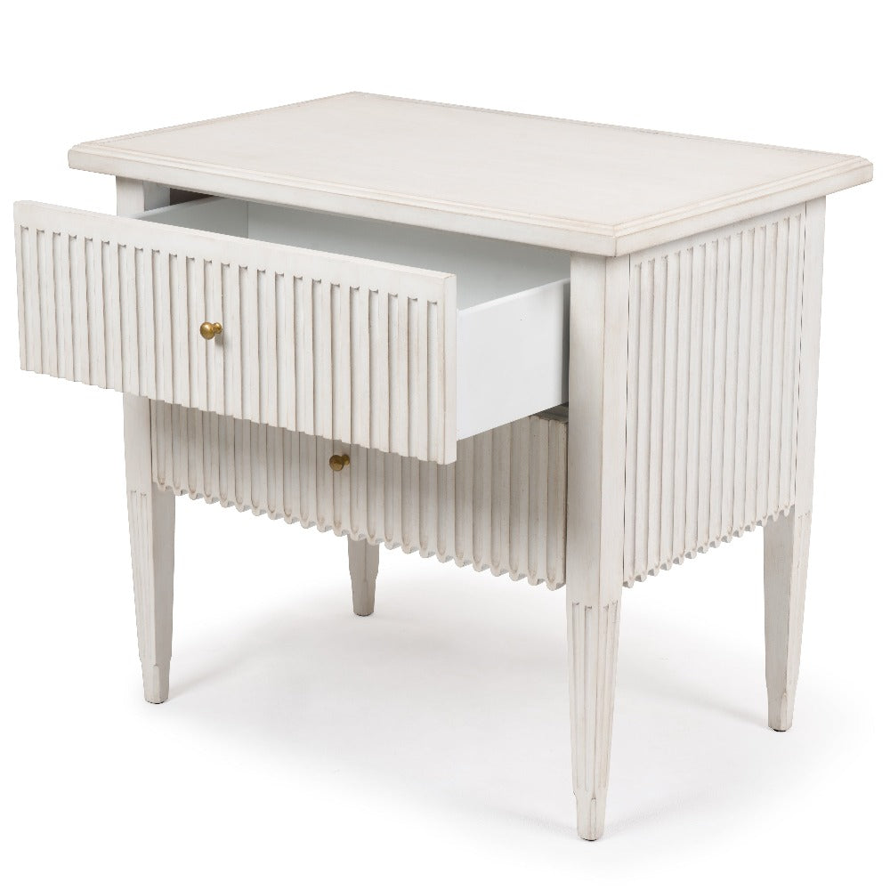 Aldo Chest with a classic white-washed painted finish