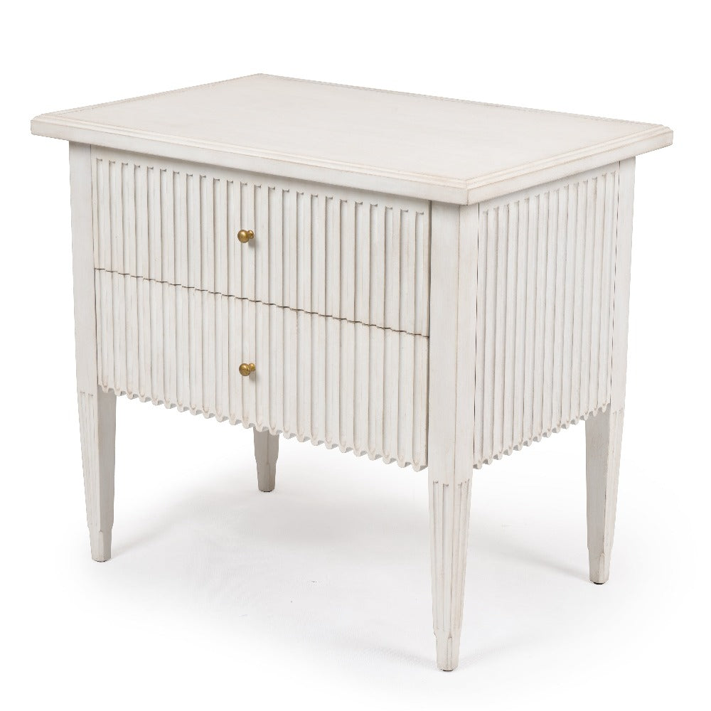 Aldo Chest with a classic white-washed painted finish