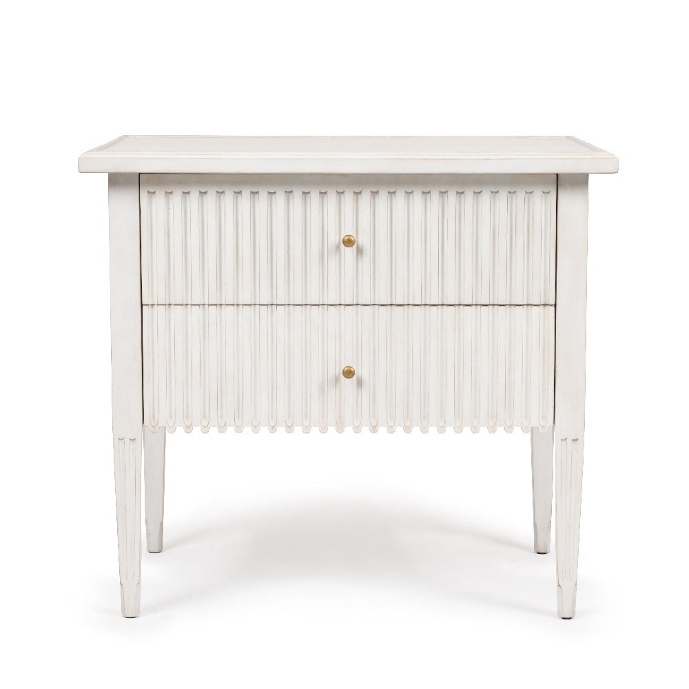 Aldo Chest with a classic white-washed painted finish