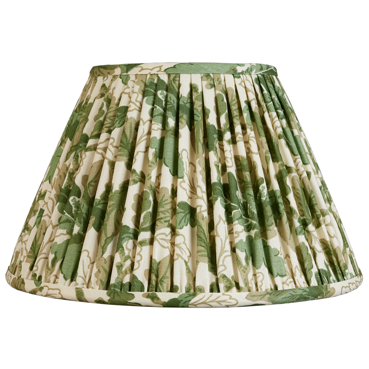 14 inch French drum floral linen  lampshade