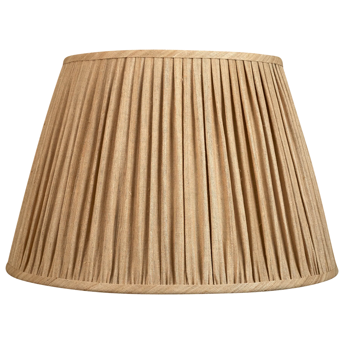 16 inch Raw umber Mulberry silk lampshade with spider fitting