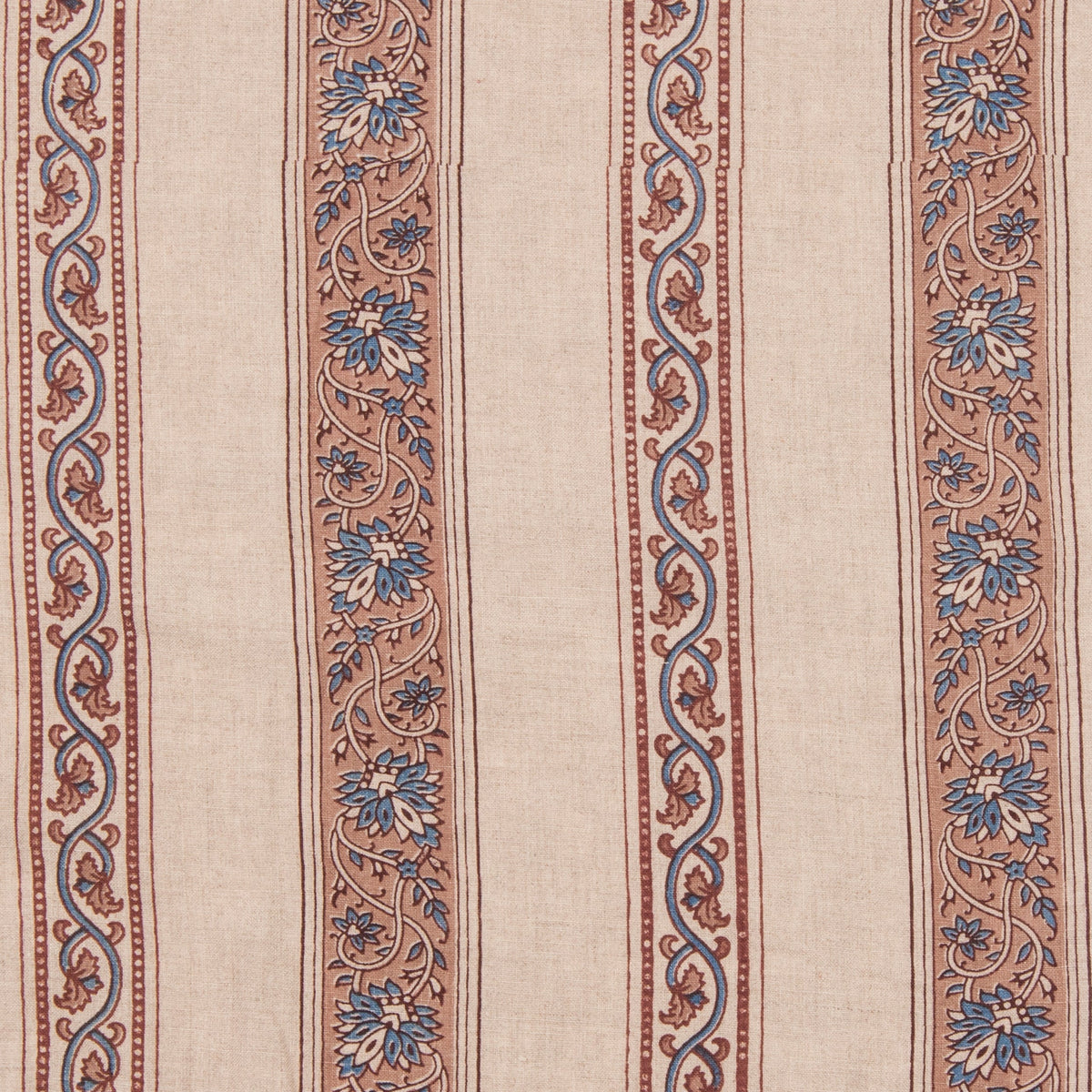 Calicut Border | AL - Steel Blue Cinnamon