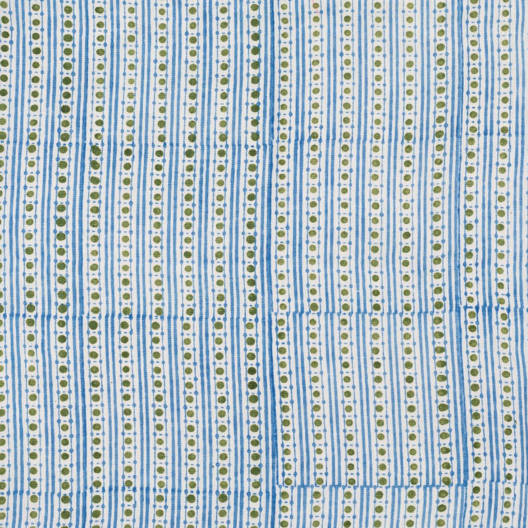 Dora | AL - Cornflower Blue/Moss Green on Shell