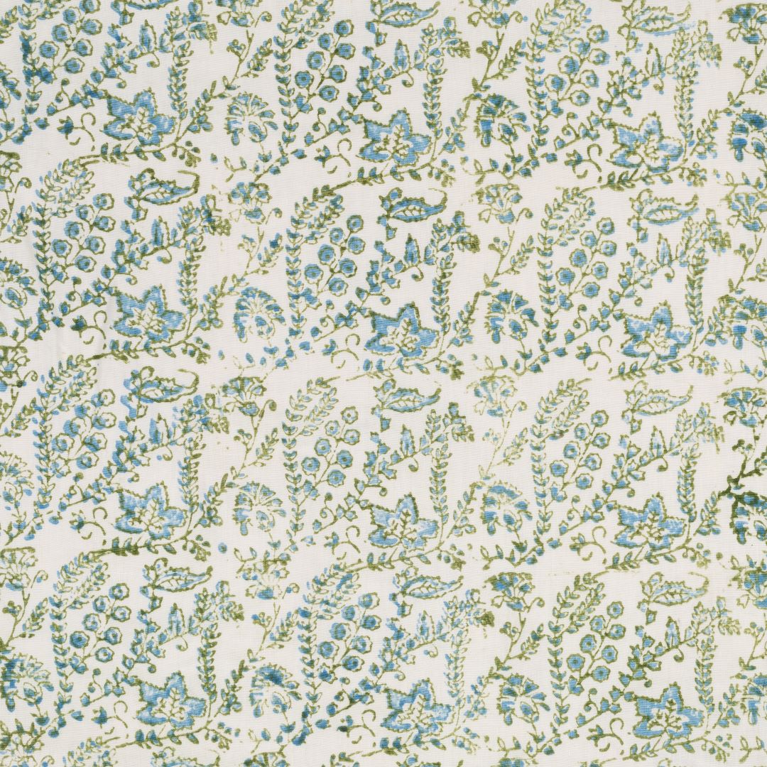 Fleur | AL - Cornflower Blue/Green on Shell