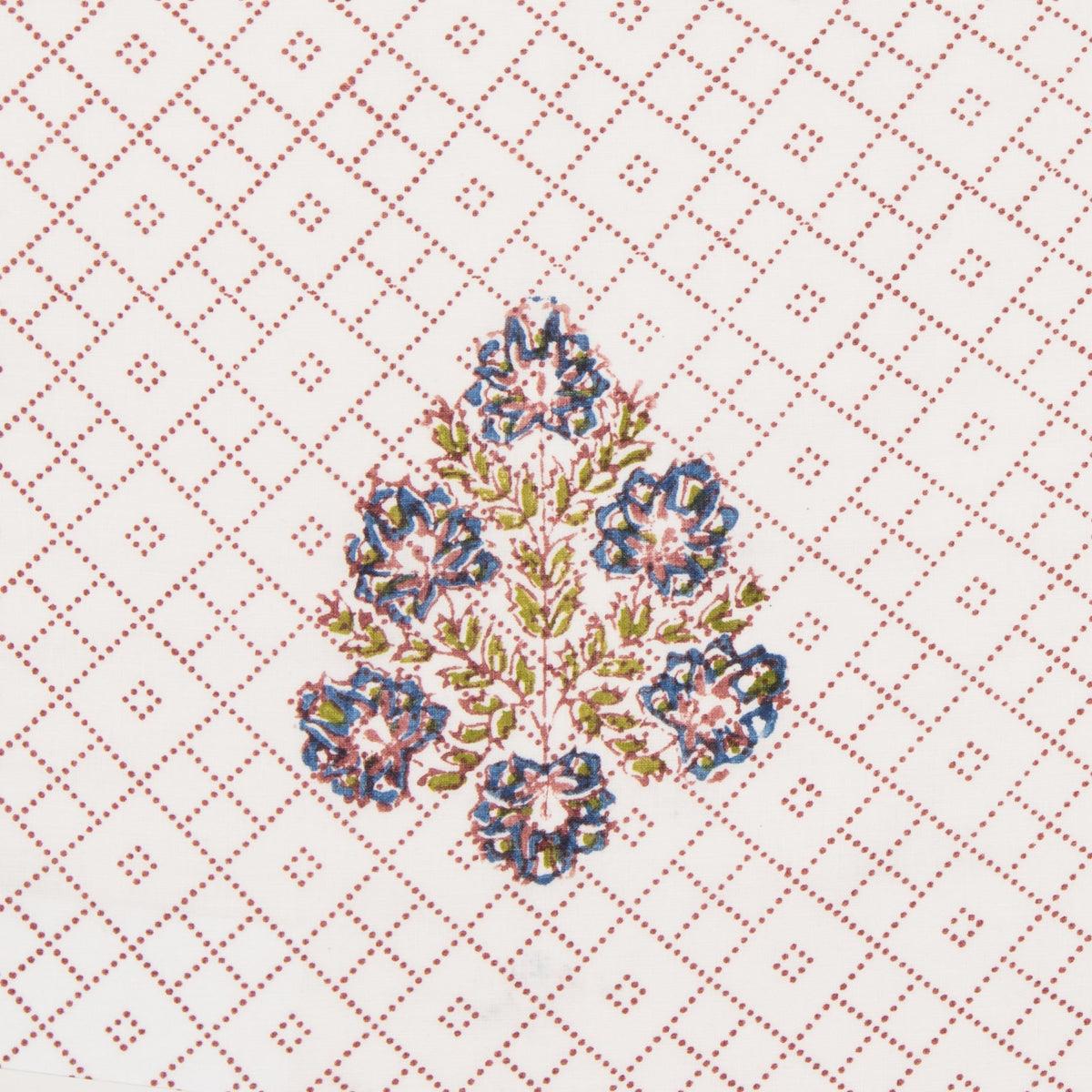 Floral Lattice | AL - Cornflower Blue/Sage/Cinnamon