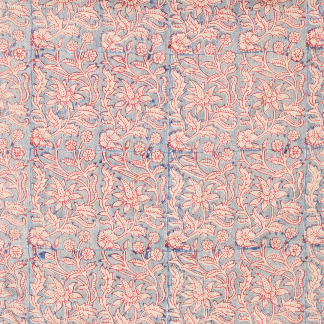 Gardenia | AL - Vintage Red Blue on Natural
