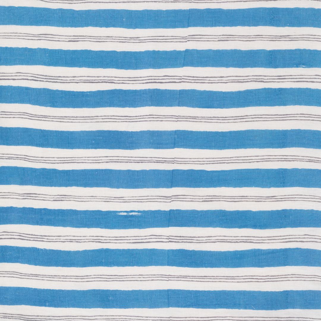 Korfu Stripe | AL - Cornflower Blue/Slate on Shell