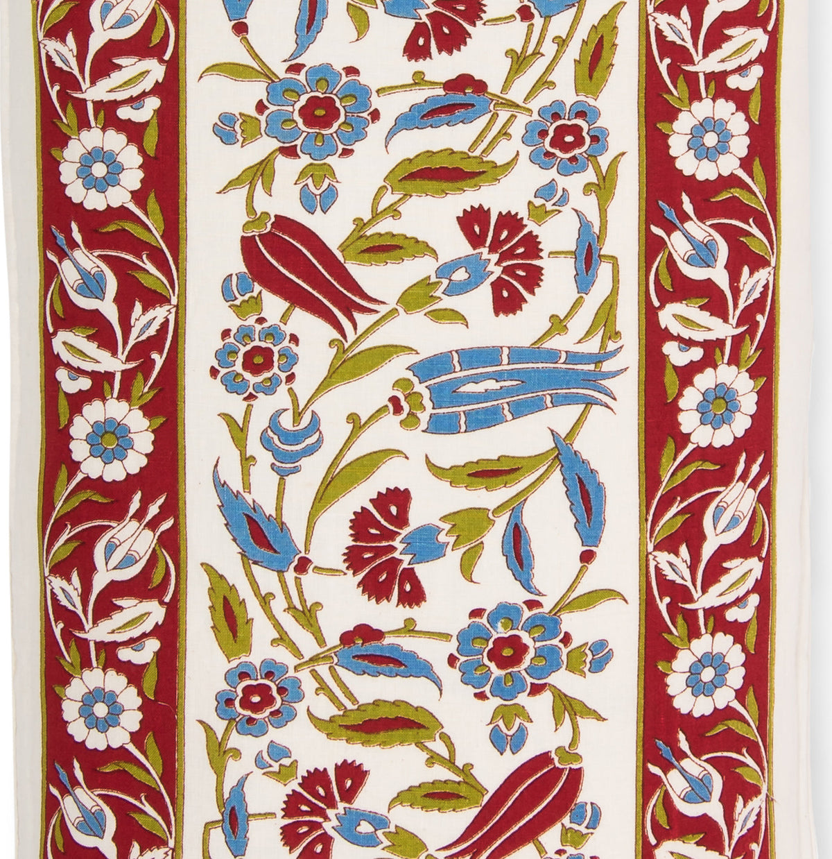 Peshawar | AL - Cinnabar/Sage/Blue on Shell