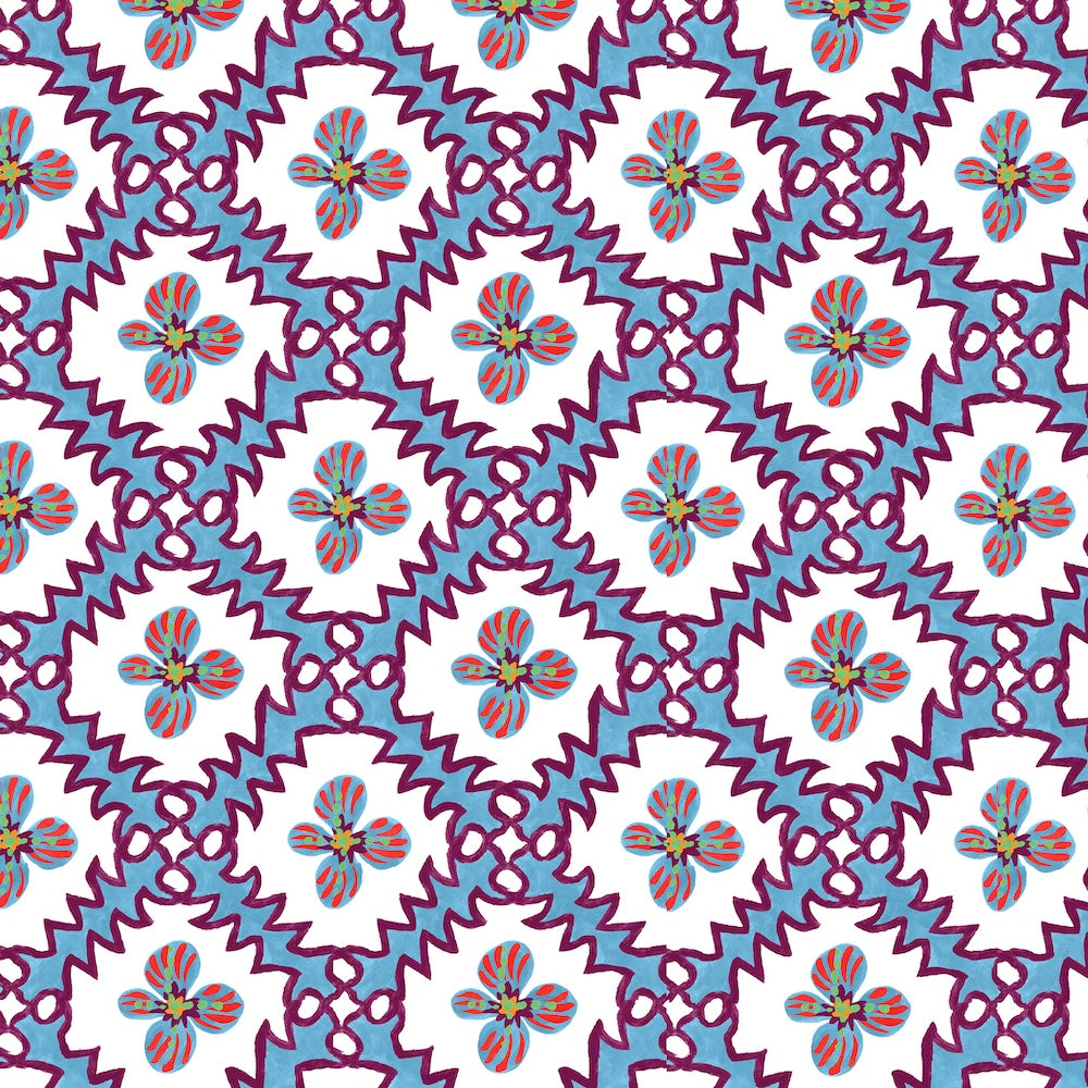 Paloma WP | AS - Plum on Blue