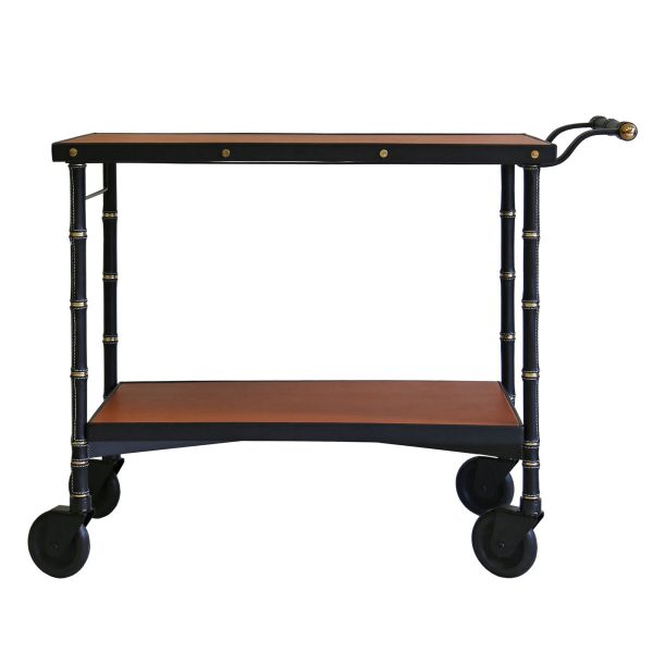 Adnet Trolley in Black and Tan Leather | PMC