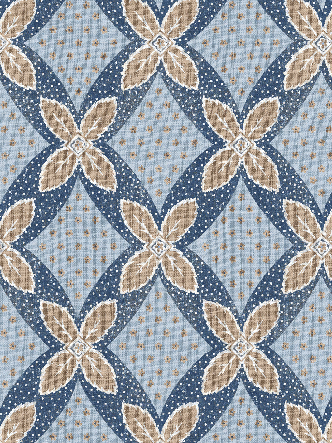 Arthur WP | NT - Taupe on Blue