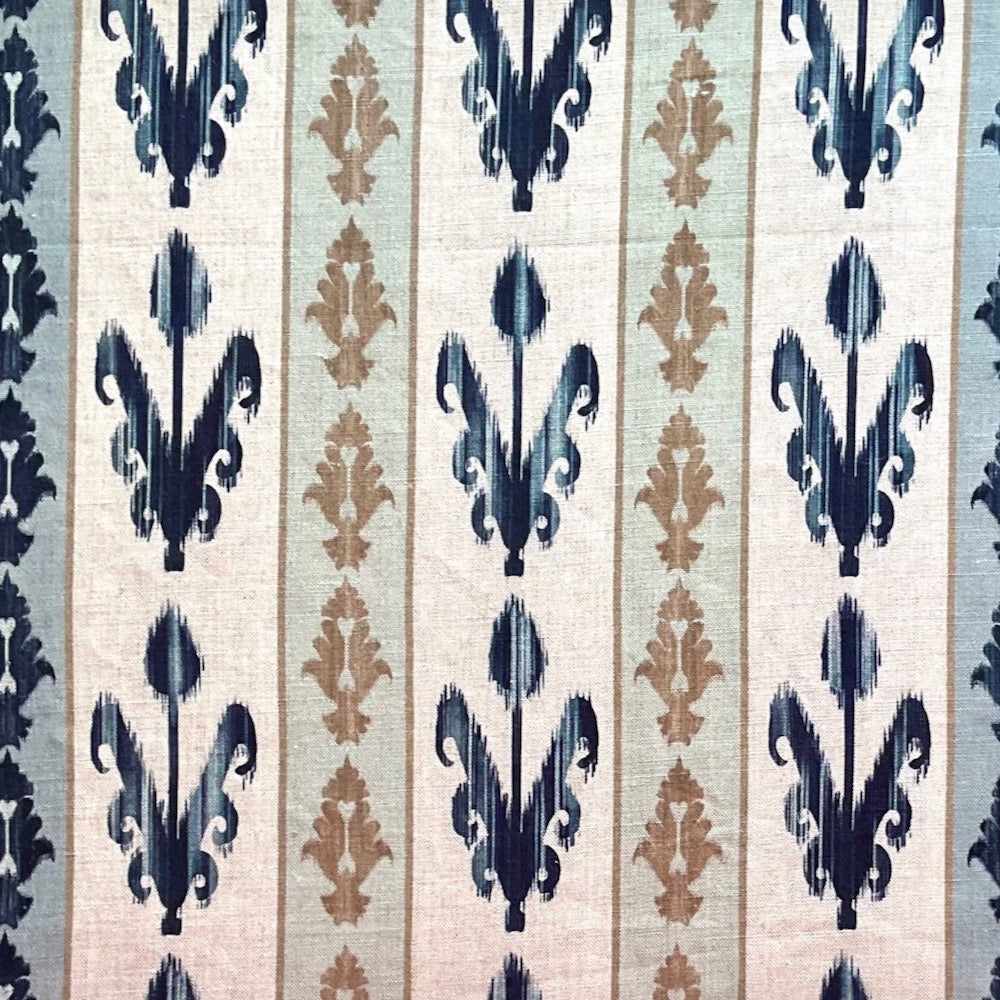 Ikat Tulip Stripe (Oatmeal) | BT - Indigo