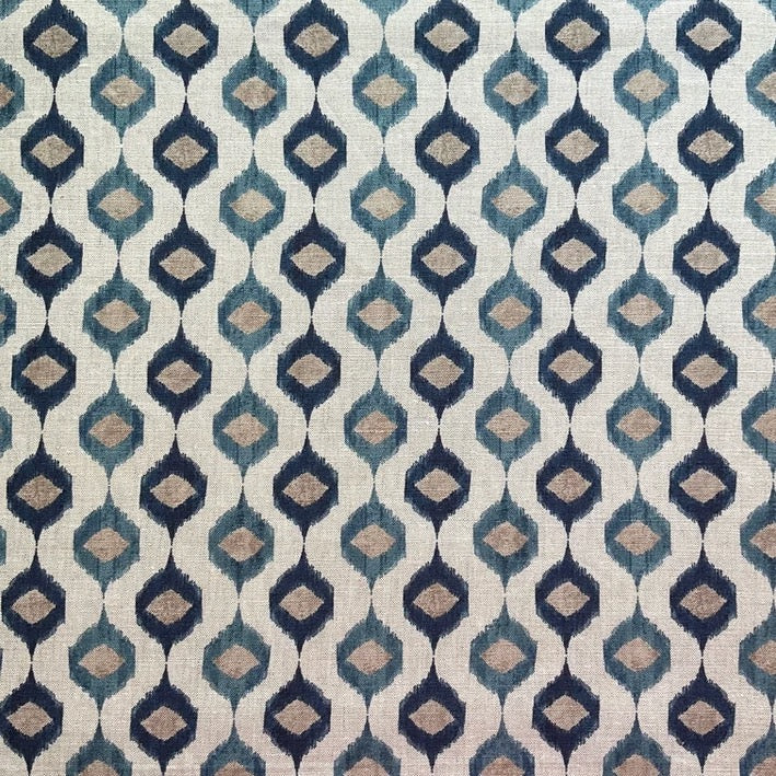 Ikat Lozenge (Oatmeal) | BT - Sea/Sand