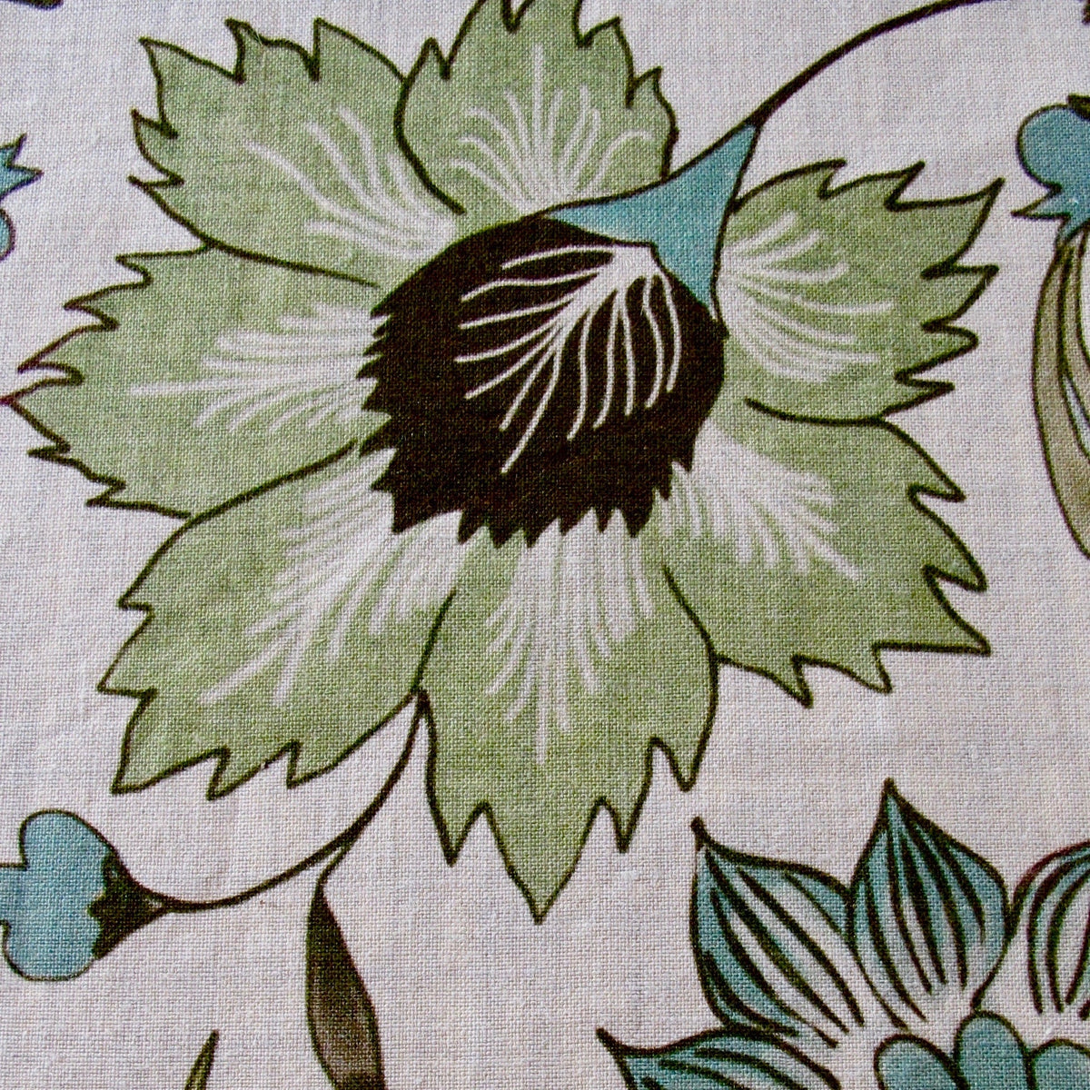 Floral Scroll (Oatmeal) | BT - Green