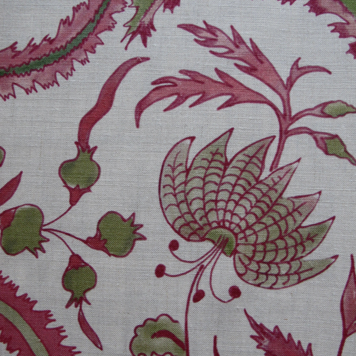 Floral Scroll (Oatmeal) | BT - Pink