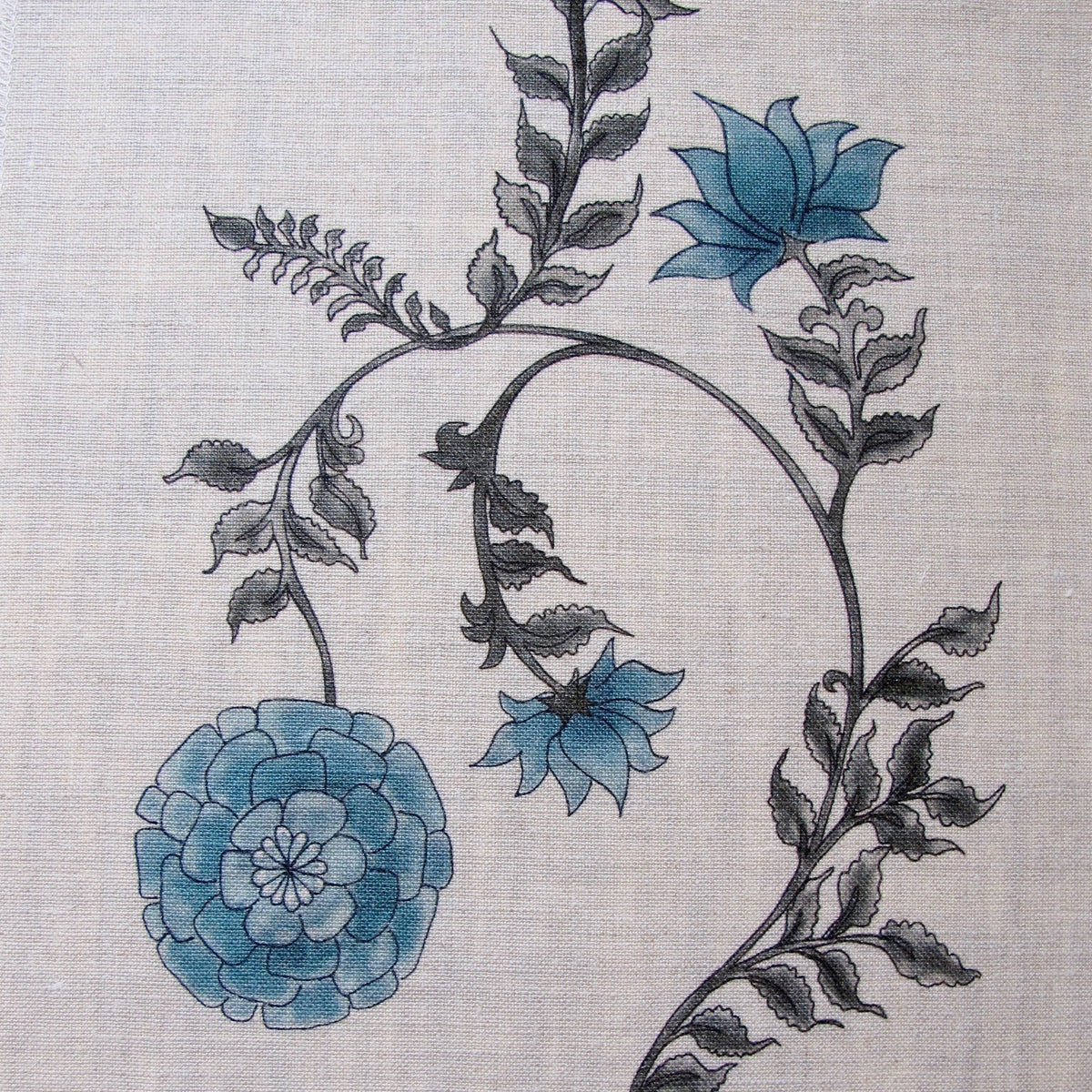 Poppy Stripe (Oatmeal) | BT - Blue