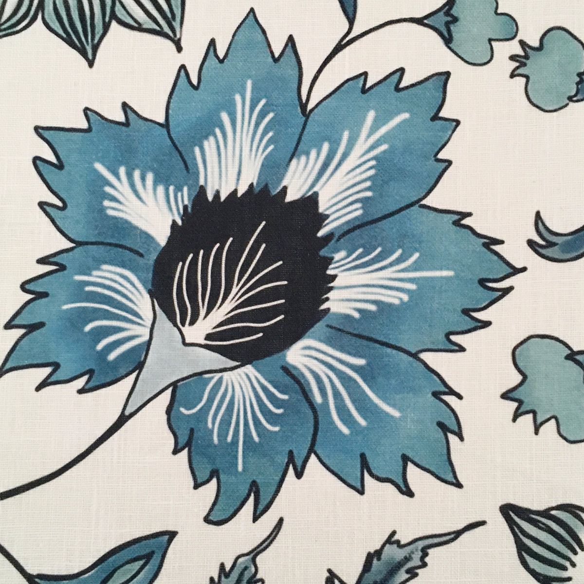 Floral Scroll (Oyster) | BT - Blue