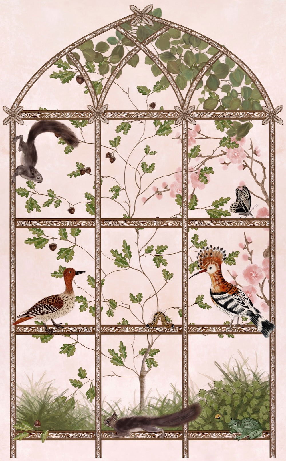 Aviary WP | BT - Panel 5 Hoopoe & Squirrels