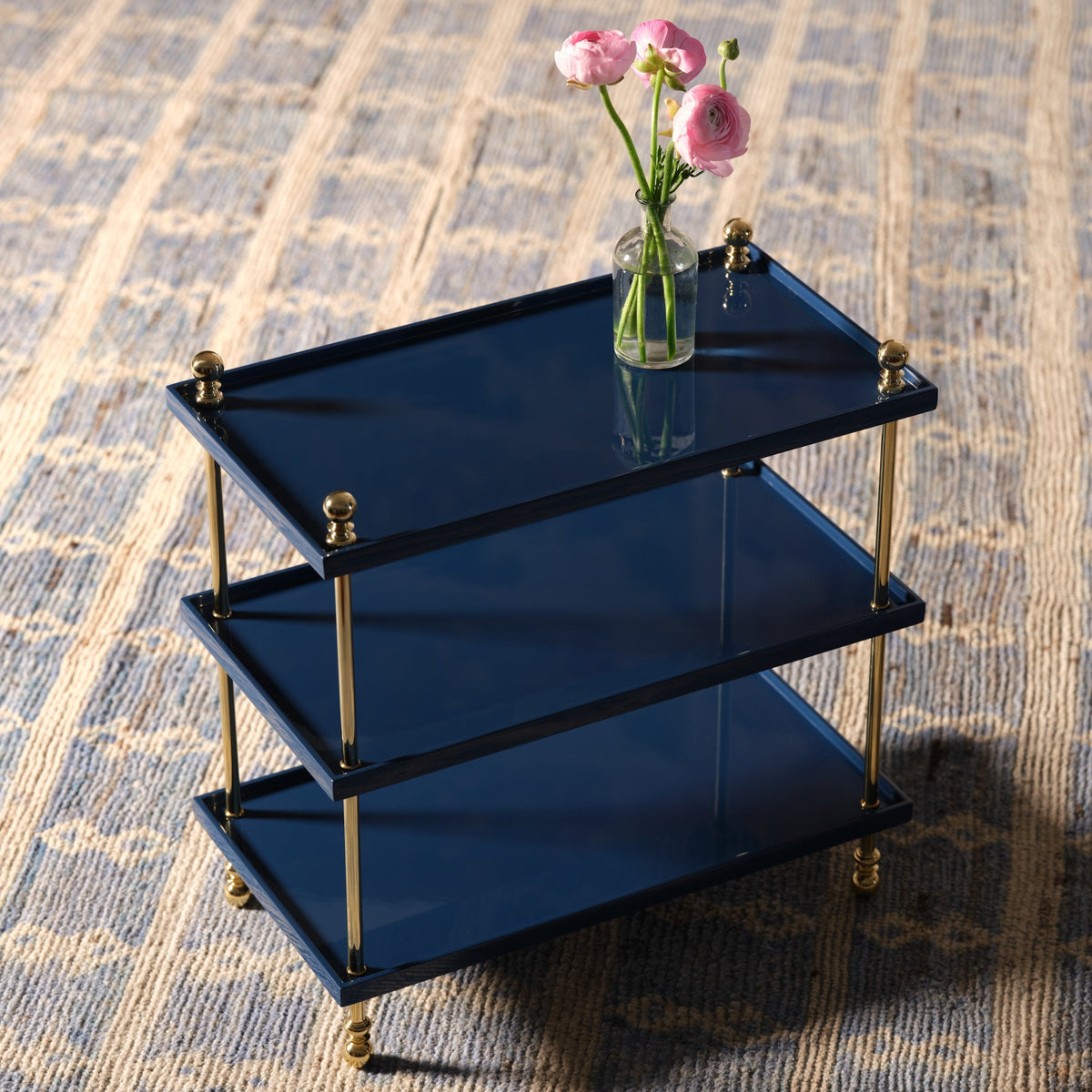 20"H Tiered Drinks Table (Blue)