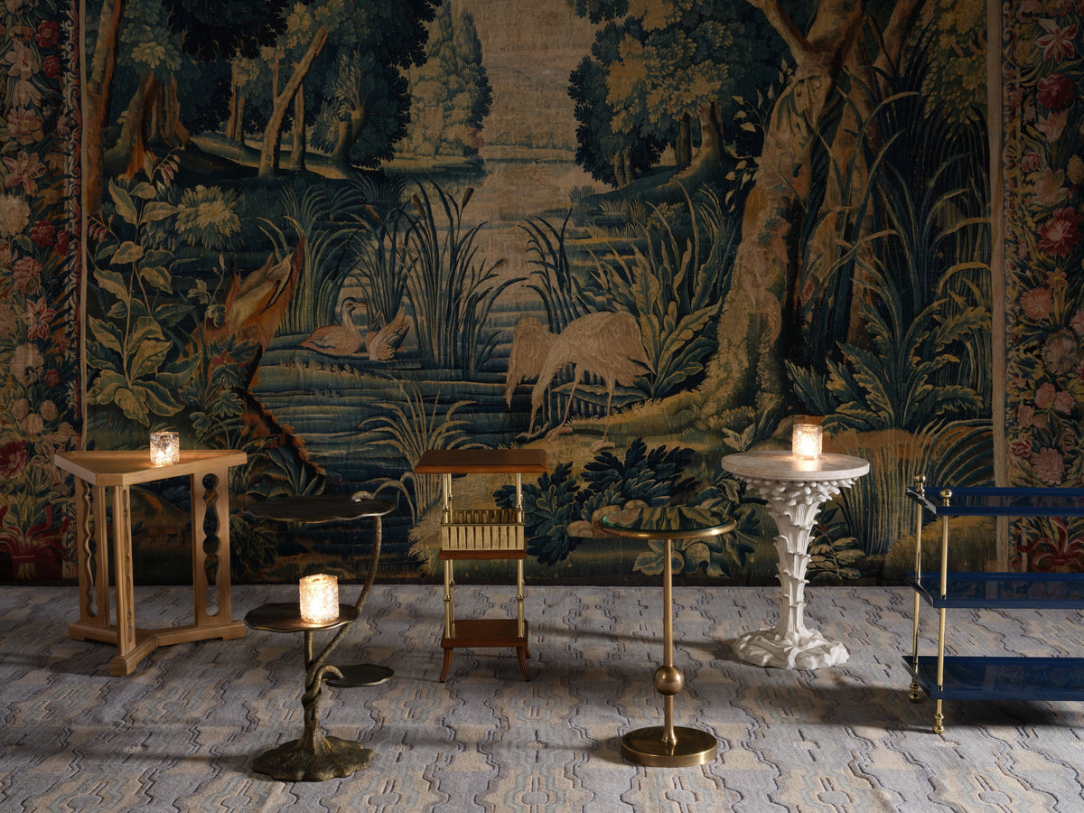 Burke Drinks Table (Blue Mirror)