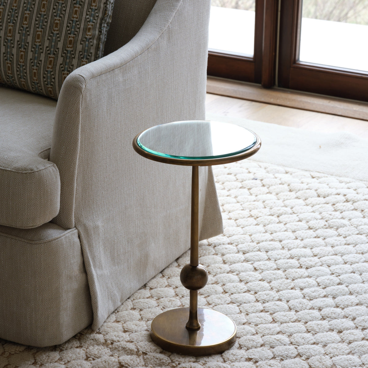 Burke Drinks Table (Silver Mirror)