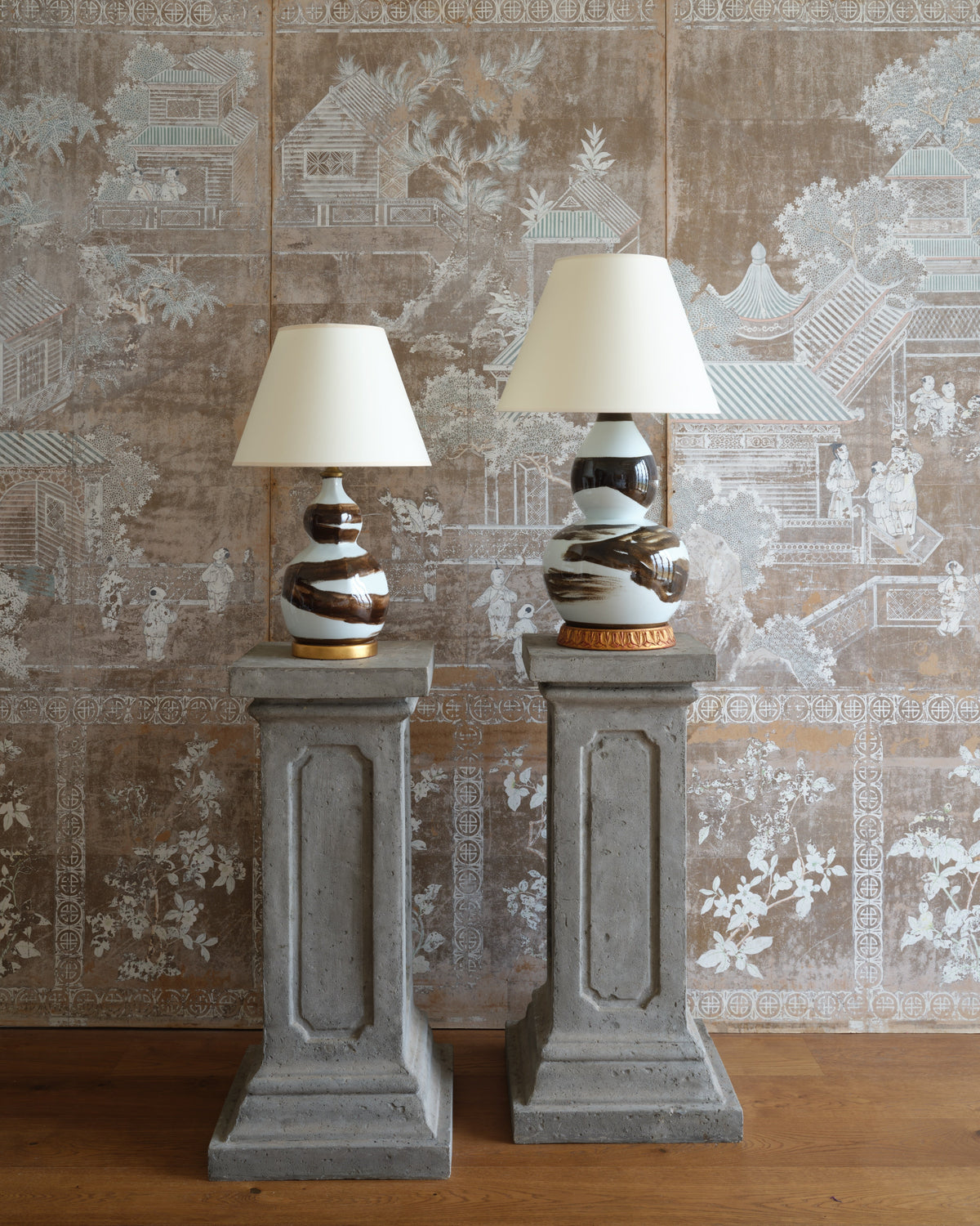 Small Brush Stroke Lamp (Brown)