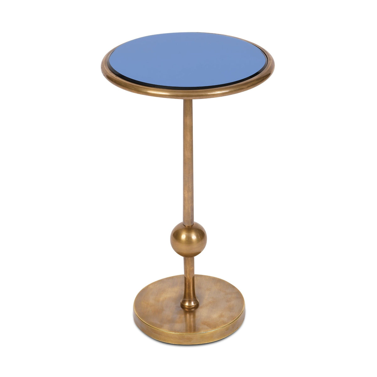 Burke Drinks Table with a blue mirror top by Bunny Williams Home