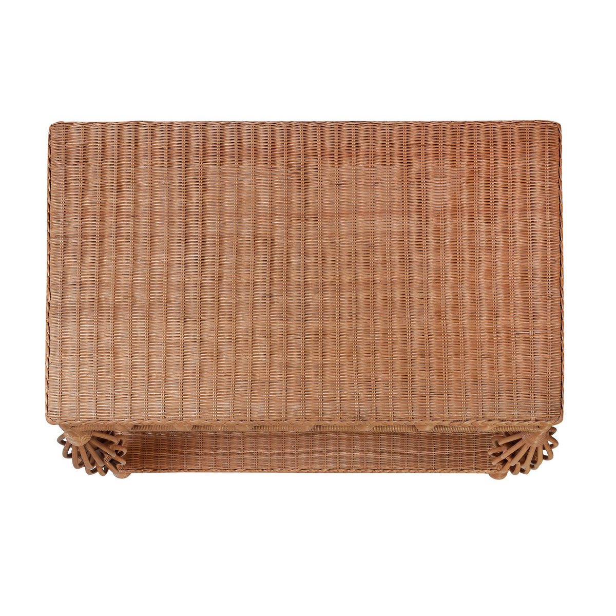 Wicker Kenan Side Table in Bunny Williams Home