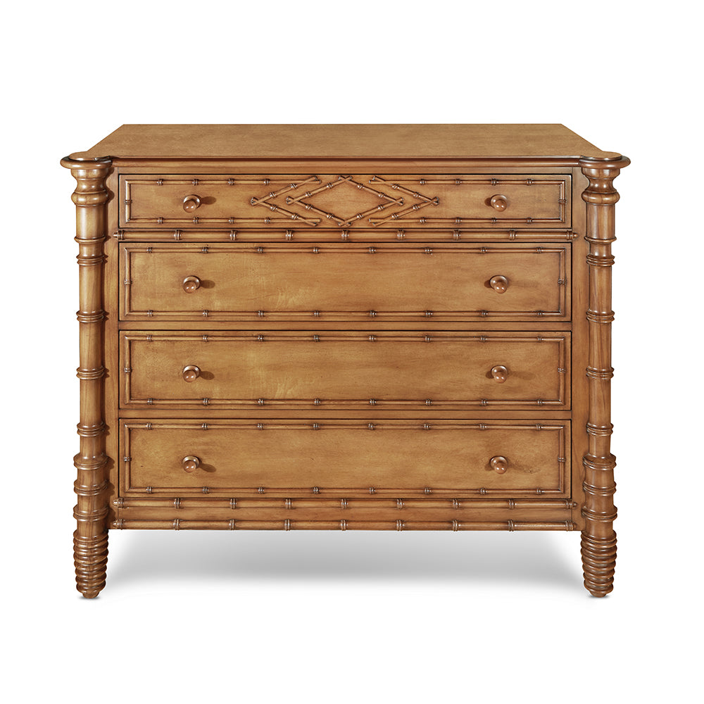 Bamboo chest with four drawers