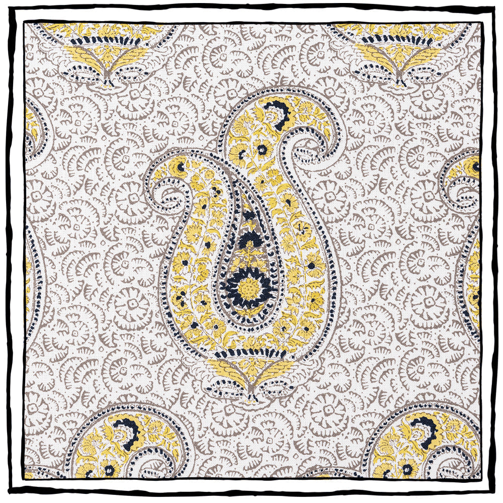 Jaipur Paisley | CB - Pewter & Saffron