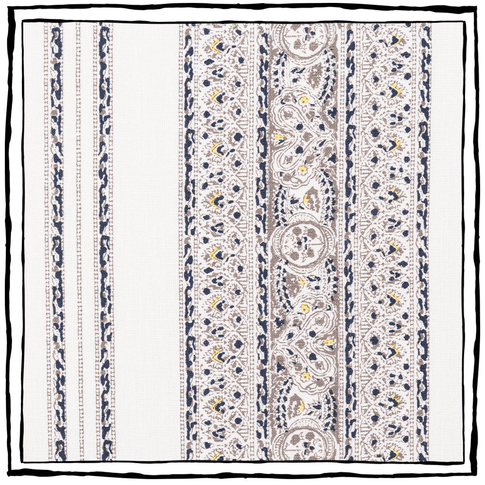 Jaipur Stripe | CB - Pewter & Saffron