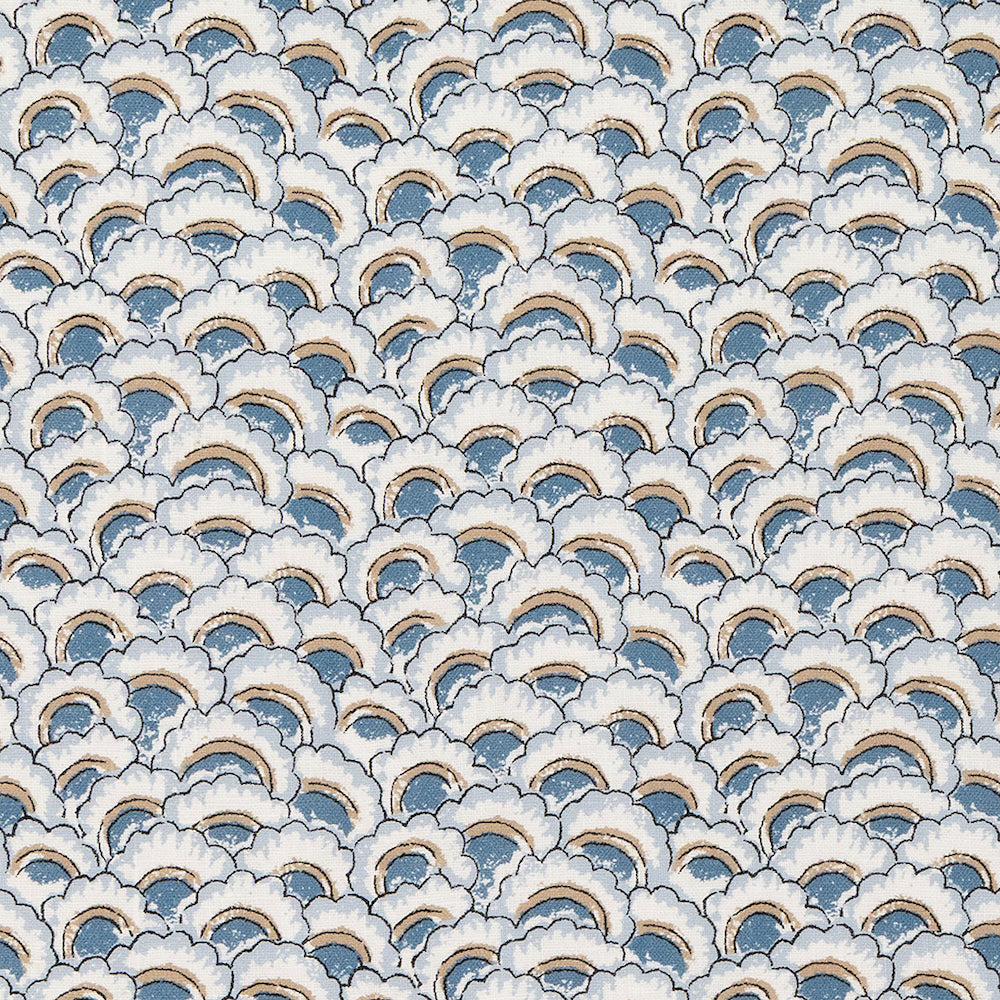 Palampore Petal | CB - Sky & Mushroom