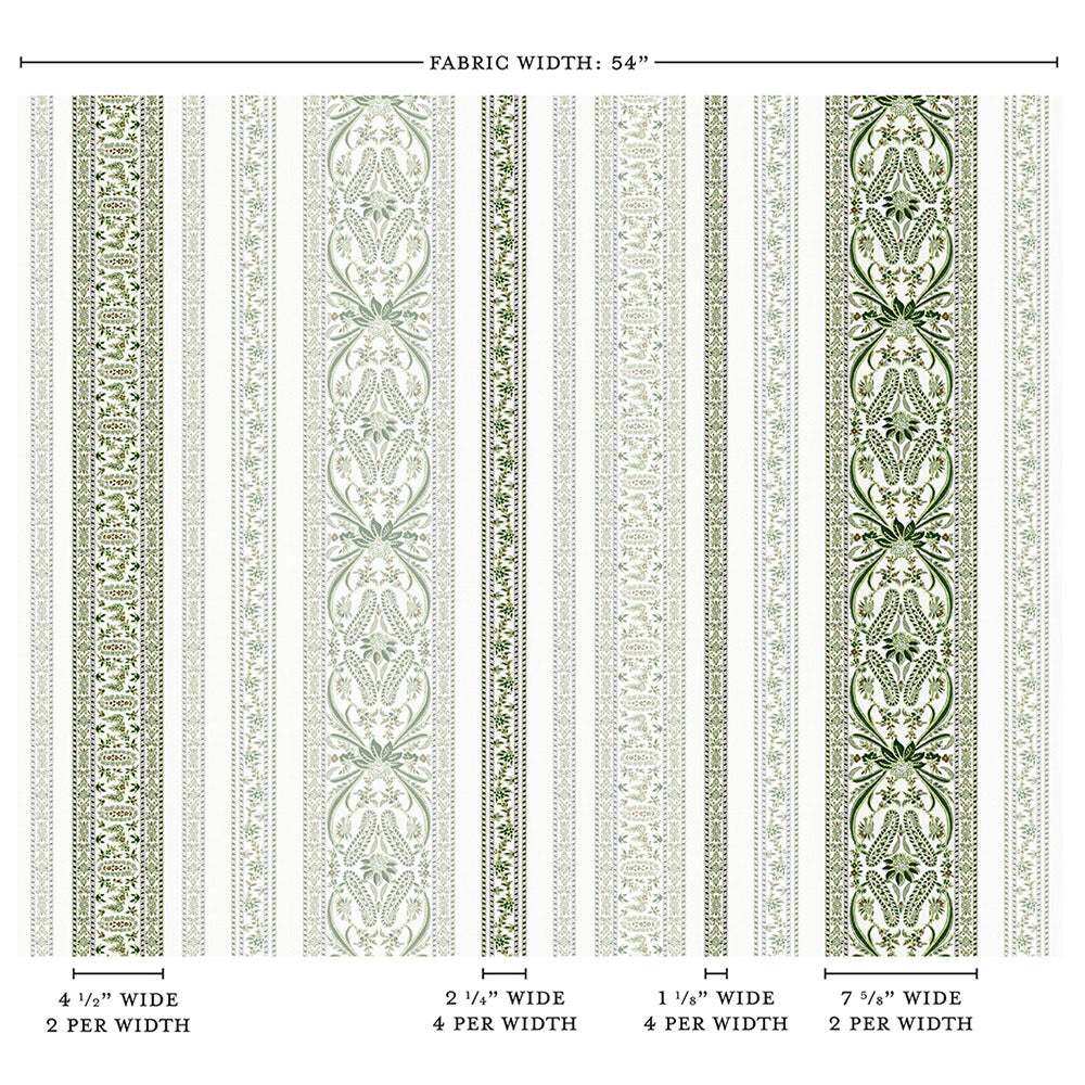 Srinagar Stripe | CB - Leaf & Nero
