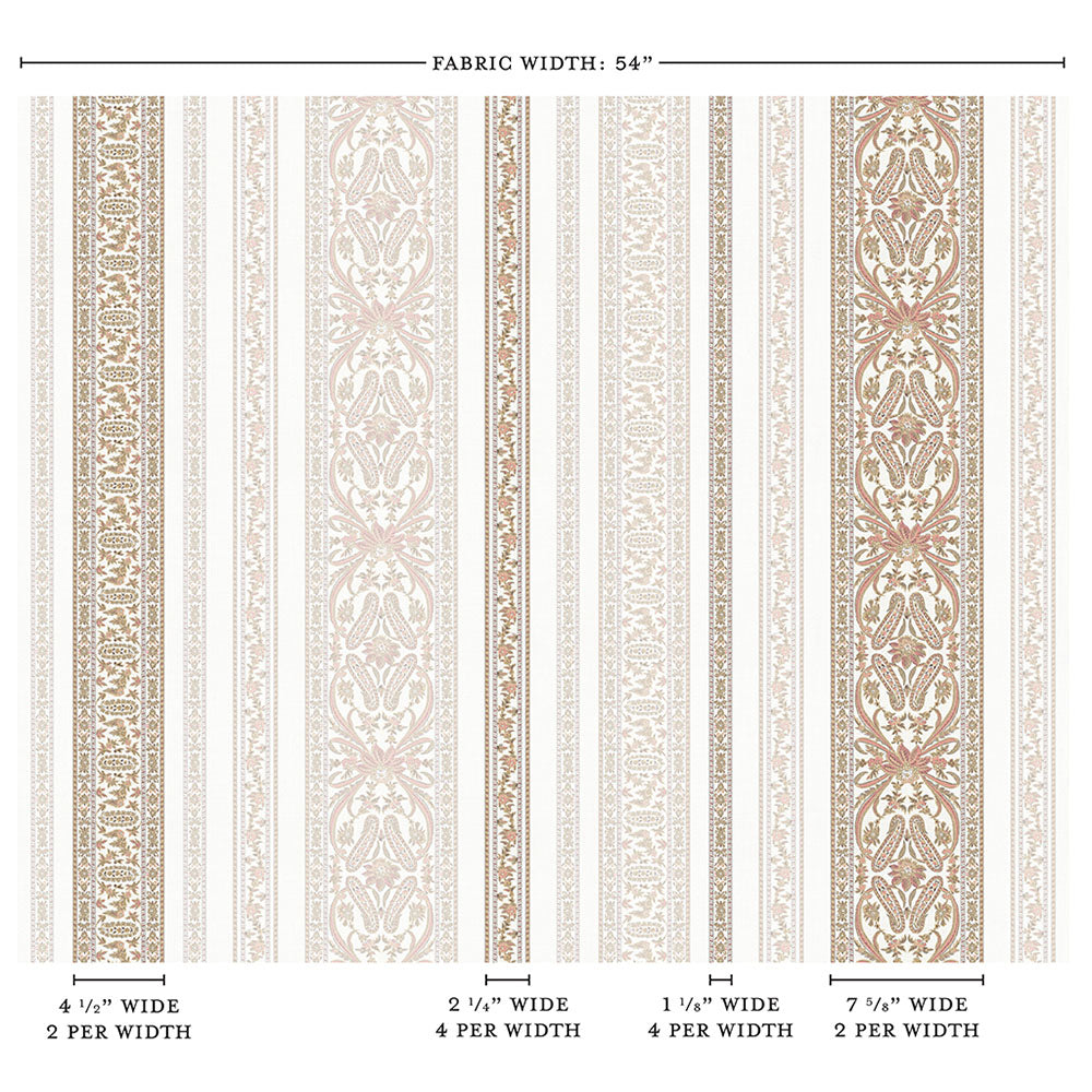 Srinagar Stripe | CB - Toast & Salmon on Blanc